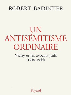 cover image of Un antisémitisme ordinaire